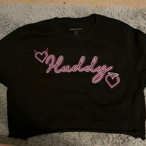 Chase Hudson: Angel Devil Huddy Black Cropped Tee